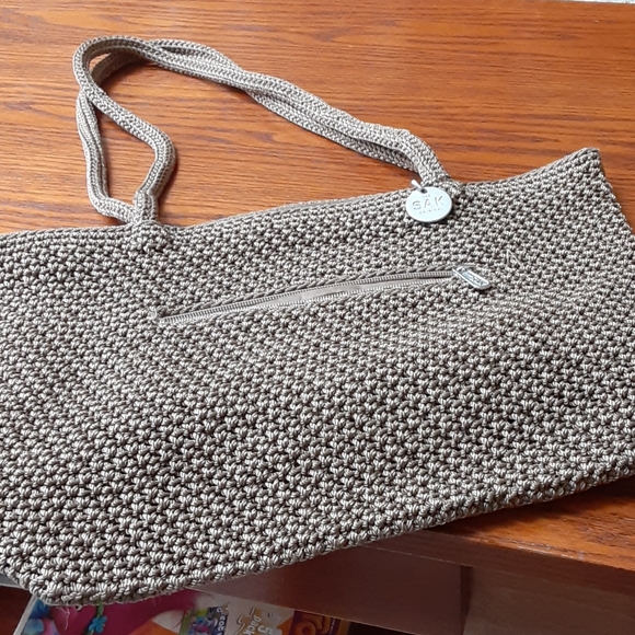 The Sak Handbags - The Sak crocheted light brown shoulder bag